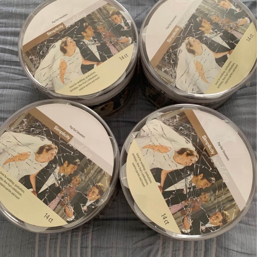 Pop out wedding streamers set of 67